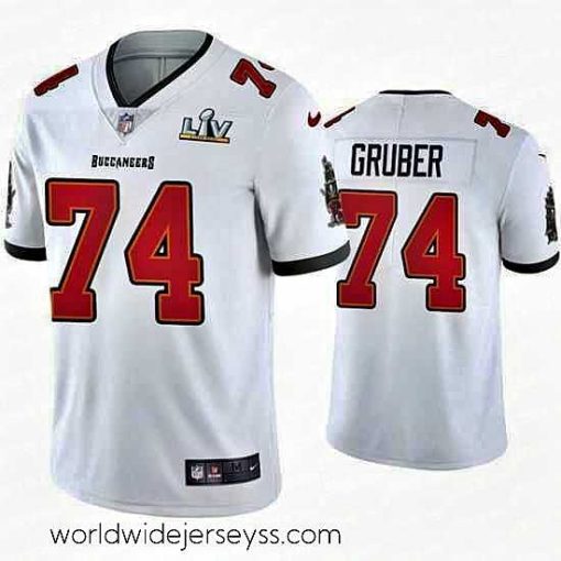 Finely crafted Paul Gruber Buccaneers White Super Bowl Lv Vapor Limited Jersey