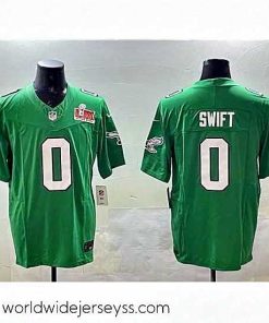 Finely crafted Philadelphia Eagles 0 D 27Andre Swift Green 2025 Super Bowl LIX Patch F.U.S.E  Throwback Vapor Untouchable Limited Stitched Football Jersey