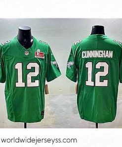 Finely crafted Philadelphia Eagles 12 Randall Cunningham Green 2025 Super Bowl LIX Patch F.U.S.E  Throwback Vapor Untouchable Limited Stitched Football Jersey