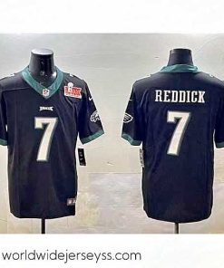 Finely crafted Philadelphia Eagles 7 Haason Reddick Black 2025 Super Bowl LIX Patch Vapor Untouchable Limited Stitched Football Jersey