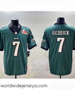 Finely crafted Philadelphia Eagles 7 Haason Reddick Green 2025 Super Bowl LIX Patch Vapor Untouchable Limited Stitched Football Jersey