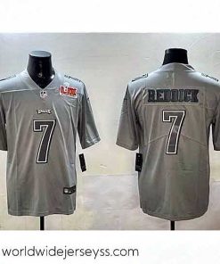 Exceptionally fashioned Philadelphia Eagles 7 Haason Reddick Grey 2025 Super Bowl LIX Patch Atmosphere Fashion Vapor Untouchable Limited Stitched Football Jersey