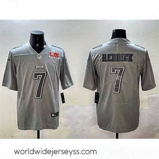 Exceptionally fashioned Philadelphia Eagles 7 Haason Reddick Grey 2025 Super Bowl LIX Patch Atmosphere Fashion Vapor Untouchable Limited Stitched Football Jersey