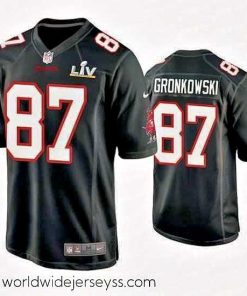 Exquisitely designed Rob Gronkowski Buccaneers Black Super Bowl Lv Game Fashion Jersey