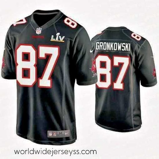 Exquisitely designed Rob Gronkowski Buccaneers Black Super Bowl Lv Game Fashion Jersey