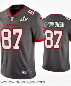 Finely crafted Rob Gronkowski Buccaneers Pewter Super Bowl Lv Vapor Limited Jersey