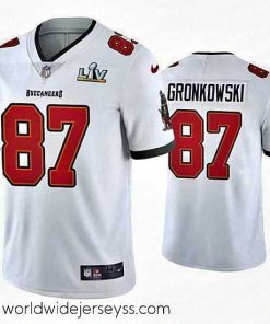 Exceptionally fashioned Rob Gronkowski Buccaneers White Super Bowl Lv Vapor Limited Jersey