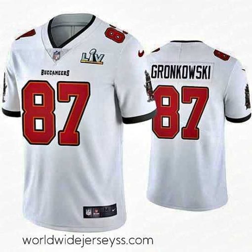 Exceptionally fashioned Rob Gronkowski Buccaneers White Super Bowl Lv Vapor Limited Jersey