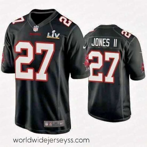 Exceptionally fashioned Ronald Jones Ii Buccaneers Black Super Bowl Lv Game Fashion Jersey
