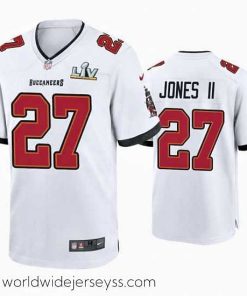 Exquisitely designed Ronald Jones Ii Buccaneers White Super Bowl Lv Game Jersey