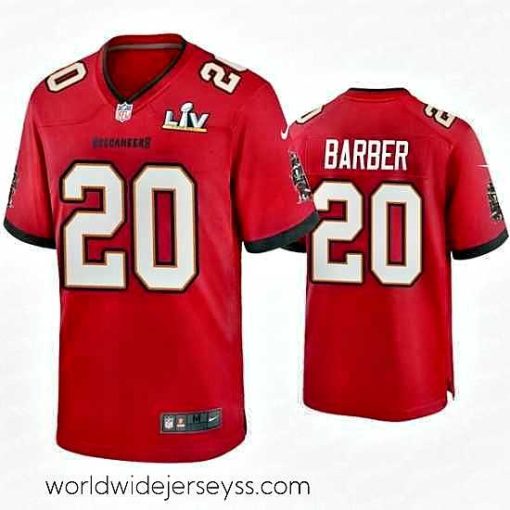 Superbly made Ronde Barber Buccaneers Red Super Bowl Lv Game Jersey
