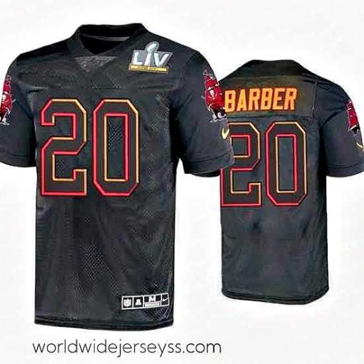 Finely crafted Ronde Barber Tampa Bay Buccaneers Black Super Bowl Lv Jersey