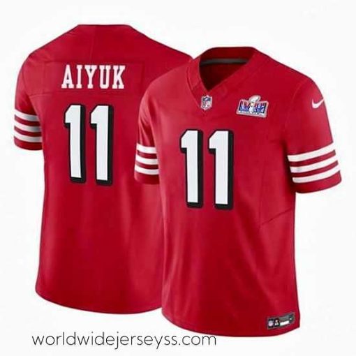 Exceptionally fashioned San Francisco 49ers 11 Brandon Aiyuk Red 2023 F.U.S.E  Vapor Limited Throwback Stitched Football 2024 Super Bowl LVIII Jersey