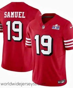 Superbly made San Francisco 49ers 19 Deebo Samuel New Red 2023 F.U.S.E  Vapor Untouchable Limited Stitched Football 2024 Super Bowl LVIII Jersey