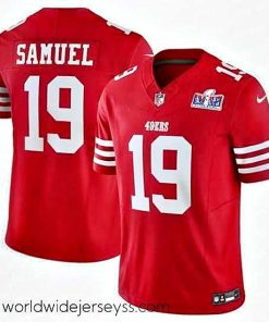 Exceptionally fashioned San Francisco 49ers 19 Deebo Samuel Red 2023 F.U.S.E  Vapor Untouchable Limited Stitched Football 2024 Super Bowl LVIII Jersey