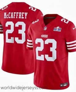 Marvelously styled San Francisco 49ers 23 Christian McCaffrey Red 2023 F.U.S.E  Vapor Untouchable Limited Stitched Football 2024 Super Bowl LVIII Jersey