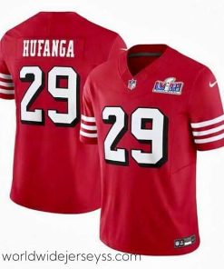 Finely crafted San Francisco 49ers 29 Talanoa Hufanga New Red 2023 F.U.S.E  Stitched Football 2024 Super Bowl LVIII Jersey