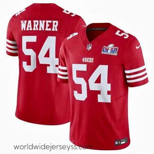 Finely crafted San Francisco 49ers 54 Fred Warner Red 2023 F.U.S.E  Vapor Untouchable Limited Stitched Football 2024 Super Bowl LVIII Jersey