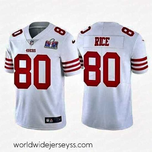 Exceptionally fashioned San Francisco 49ers 80 Jerry Rice 2023 New White Vapor Untouchable Stitched Football 2024 Super Bowl LVIII Jersey