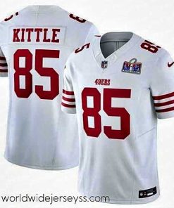 Finely crafted San Francisco 49ers 85 George Kittle White 2023 F.U.S.E  Vapor Untouchable Limited Stitched Football 2024 Super Bowl LVIII Jersey