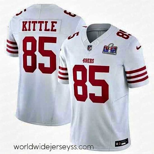 Finely crafted San Francisco 49ers 85 George Kittle White 2023 F.U.S.E  Vapor Untouchable Limited Stitched Football 2024 Super Bowl LVIII Jersey
