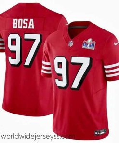 Superbly made San Francisco 49ers 97 Nick Bosa New Red 2023 F.U.S.E  Vapor Untouchable Limited Stitched Football 2024 Super Bowl LVIII Jersey