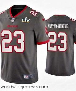 Exquisitely designed Sean Murphy Bunting Buccaneers Pewter Super Bowl Lv Vapor Limited Jersey