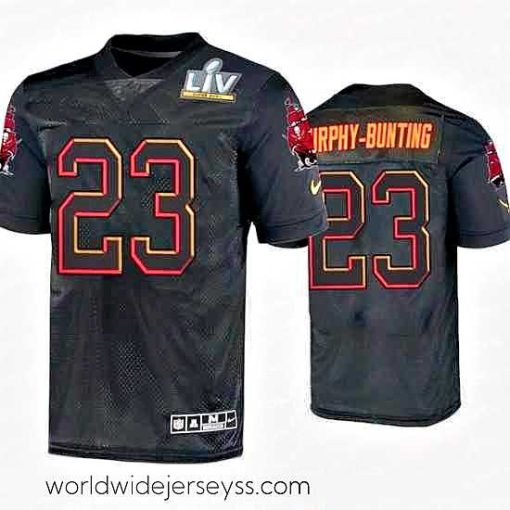 Finely crafted Sean Murphy Bunting Tampa Bay Buccaneers Black Super Bowl Lv Jersey