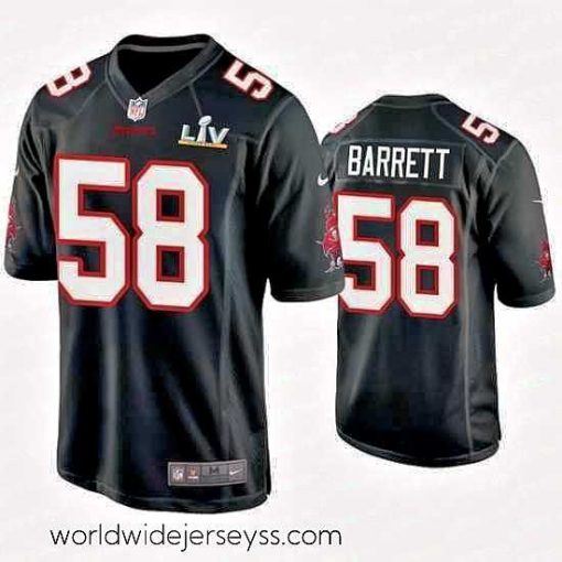 Superbly made Shaquil Barrett Buccaneers Black Super Bowl Lv Game Fashion Jersey