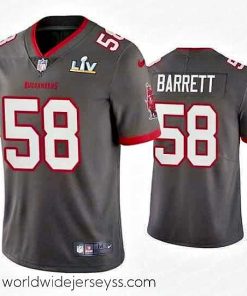 Finely crafted Shaquil Barrett Buccaneers Pewter Super Bowl Lv Vapor Limited Jersey