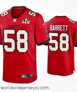 Exquisitely designed Shaquil Barrett Buccaneers Red Super Bowl Lv Game Jersey