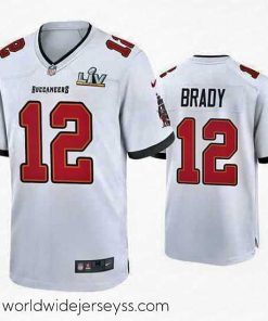 Superbly made Tom Brady Buccaneers White Super Bowl Lv Game Jersey