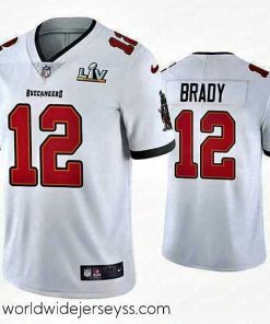 Marvelously styled Tom Brady Buccaneers White Super Bowl Lv Vapor Limited Jersey