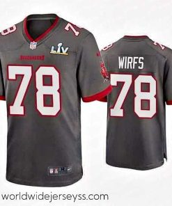 Marvelously styled Tristan Wirfs Buccaneers Pewter Super Bowl Lv Game Jersey