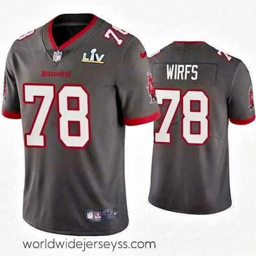 Exceptionally fashioned Tristan Wirfs Buccaneers Pewter Super Bowl Lv Vapor Limited Jersey