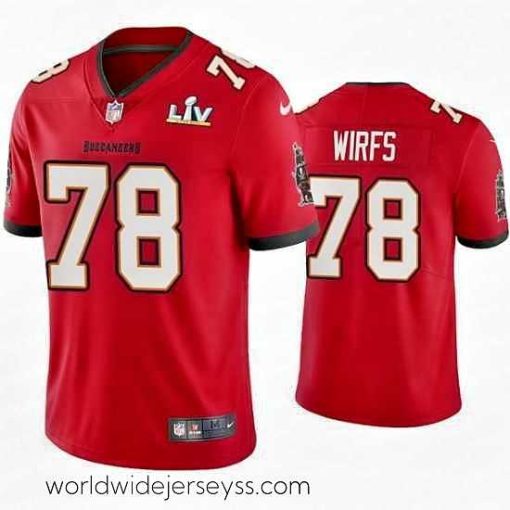 Exquisitely designed Tristan Wirfs Buccaneers Red Super Bowl Lv Vapor Limited Jersey