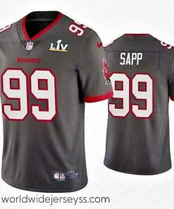 Superbly made Warren Sapp Buccaneers Pewter Super Bowl Lv Vapor Limited Jersey