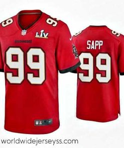 Exceptionally fashioned Warren Sapp Buccaneers Red Super Bowl Lv Game Jersey