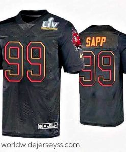 Exceptionally fashioned Warren Sapp Tampa Bay Buccaneers Black Super Bowl Lv Jersey