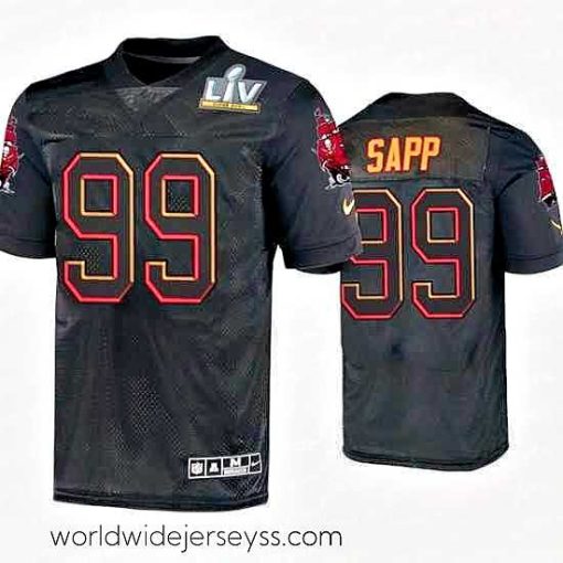 Exceptionally fashioned Warren Sapp Tampa Bay Buccaneers Black Super Bowl Lv Jersey