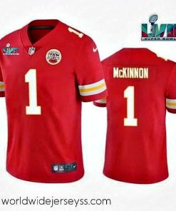 Marvelously styled Toddler Kansas City Chiefs 1 Jerick McKinnon Red Super Bowl LVII Patch Vapor Untouchable Limited Stitched Jersey
