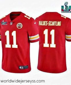 Superbly made Toddler Kansas City Chiefs 11 Marquez Valdes Scantling Red Super Bowl LVII Patch Vapor Untouchable Limited Stitched Jersey