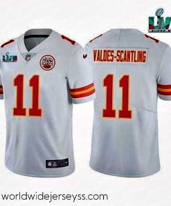 Finely crafted Toddler Kansas City Chiefs 11 Marquez Valdes Scantling White Super Bowl LVII Patch Vapor Untouchable Limited Stitched Jersey
