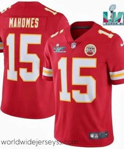 Marvelously styled Toddler Kansas City Chiefs 15 Patrick Mahomes Red Super Bowl LVII Patch Vapor Untouchable Limited Stitched Jersey
