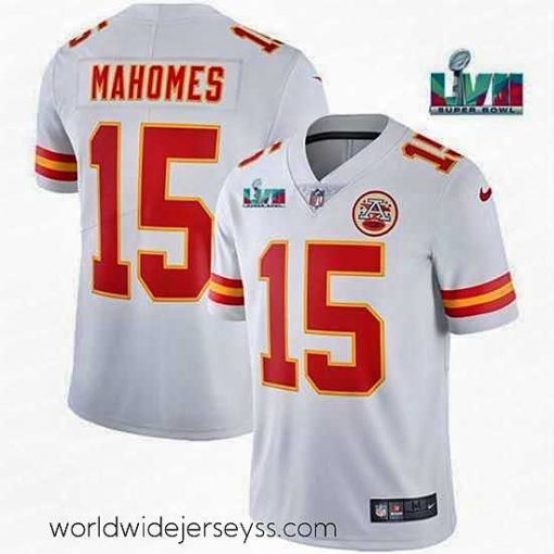 Exquisitely designed Toddler Kansas City Chiefs 15 Patrick Mahomes White Super Bowl LVII Patch Vapor Untouchable Limited Stitched Jersey