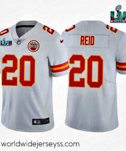 Exquisitely designed Toddler Kansas City Chiefs 20 Justin Reid White Super Bowl LVII Patch Vapor Untouchable Limited Stitched Jersey