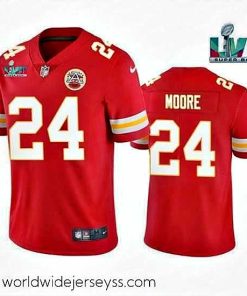 Superbly made Toddler Kansas City Chiefs 24 Skyy Moore Red Super Bowl LVII Patch Vapor Untouchable Limited Stitched Jersey