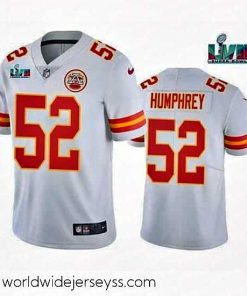 Finely crafted Toddler Kansas City Chiefs 52 Creed Humphrey White Super Bowl LVII Patch Vapor Untouchable Limited Stitched Jersey