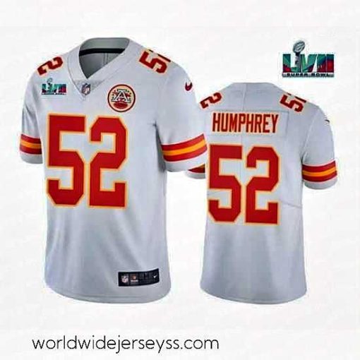 Finely crafted Toddler Kansas City Chiefs 52 Creed Humphrey White Super Bowl LVII Patch Vapor Untouchable Limited Stitched Jersey