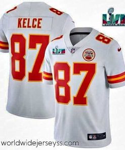Exquisitely designed Toddler Kansas City Chiefs 87 Travis Kelce White Super Bowl LVII Patch Vapor Untouchable Limited Stitched Jersey